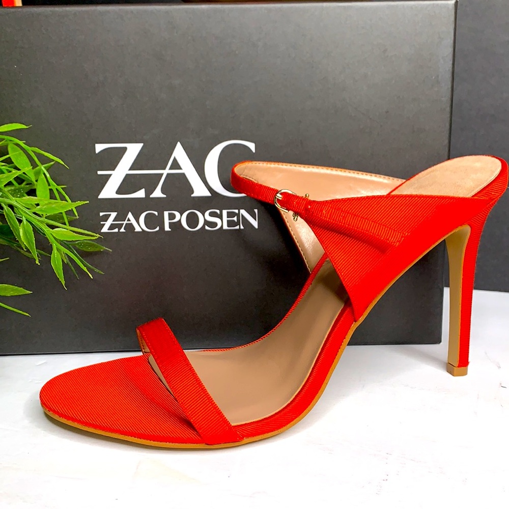 ZAC Zac Posen Womens Verena Slip On Open Toe Heel